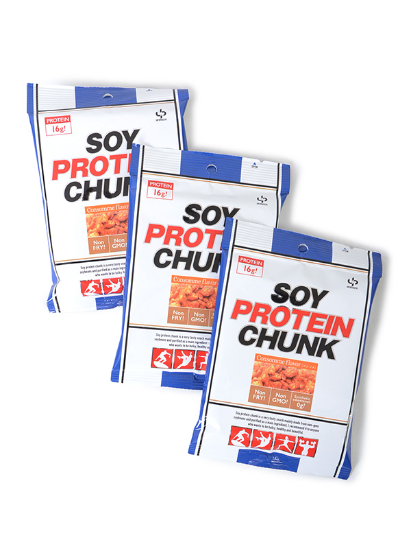 ユーピーアスリート 「SOY PROTEIN CHUNK」ソイプロテインチャンク（コンソメ）3袋セット | クライミングセレクトショップ  エッジアンドソファー